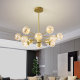 Light Luxury Living Room Chandelier, Post-Modern Minimalist Romantic Master Bedroom Dining Room Creative Nordic Internet Celebrity Starry Sky Magic Bean Lamp