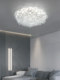 Bedroom Ceiling Lamp, Modern Minimalist Living Room Lamp, Cream Style Feather Leaf Petals, Romantic Children's Room, Nordic Lamps