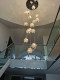 Modern Duplex Staircase Loft Luxury Crystal Ball Chandelier Apartment Open-Air Spiral Staircase Villa Living Room Lamp