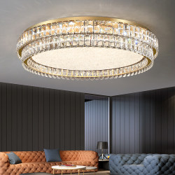 Italian-Style Living Room Lamp, Luxurious Crystal Ceiling Lamp, Modern and Simple, High-End, Light Luxury, Elegant Villa Lighting for Living and Dining Rooms