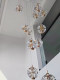 Modern Duplex Staircase Loft Luxury Crystal Ball Chandelier Apartment Open-Air Spiral Staircase Villa Living Room Lamp