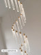 Modern Luxury Staircase Chandelier for Villa, High-Ceiling Duplex Long Chandelier, Loft Rotating Living Room Crystal Light