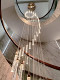 Modern Luxury Staircase Chandelier for Villa, High-Ceiling Duplex Long Chandelier, Loft Rotating Living Room Crystal Light