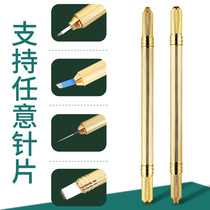 Gilded Textured Embroidered hand-written Eyebrow Pen Embroidered Brow double head Fog Pen Handy and semi permanent print Embroidered Pen Supplies Tool