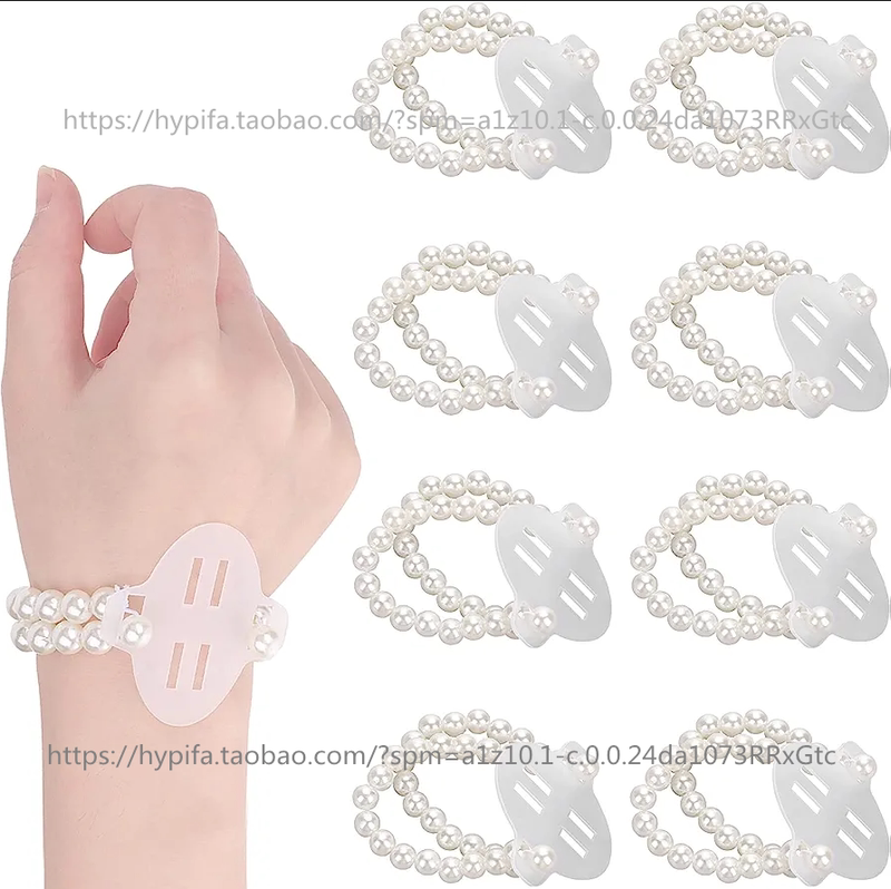 Wrist Flower, Wrist Pearl Bracelet, Bracelet Chain with Beads, Wrist Flower for Bride, Wedding Wrist Flower, Pearl Wrist Flower Holder