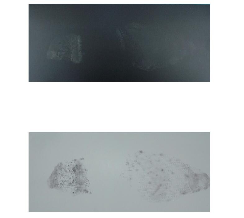 黑色白色足迹衬底足印脚印鞋印胶带粘贴背景板照相观察比对反差板