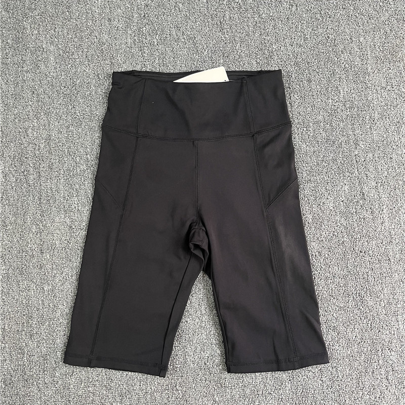 Stick to the Original Order Stock, Uk Ro** High-Waisted Black Outdoor Sports Yoga Jogging Cycling Mid-Length Shorts