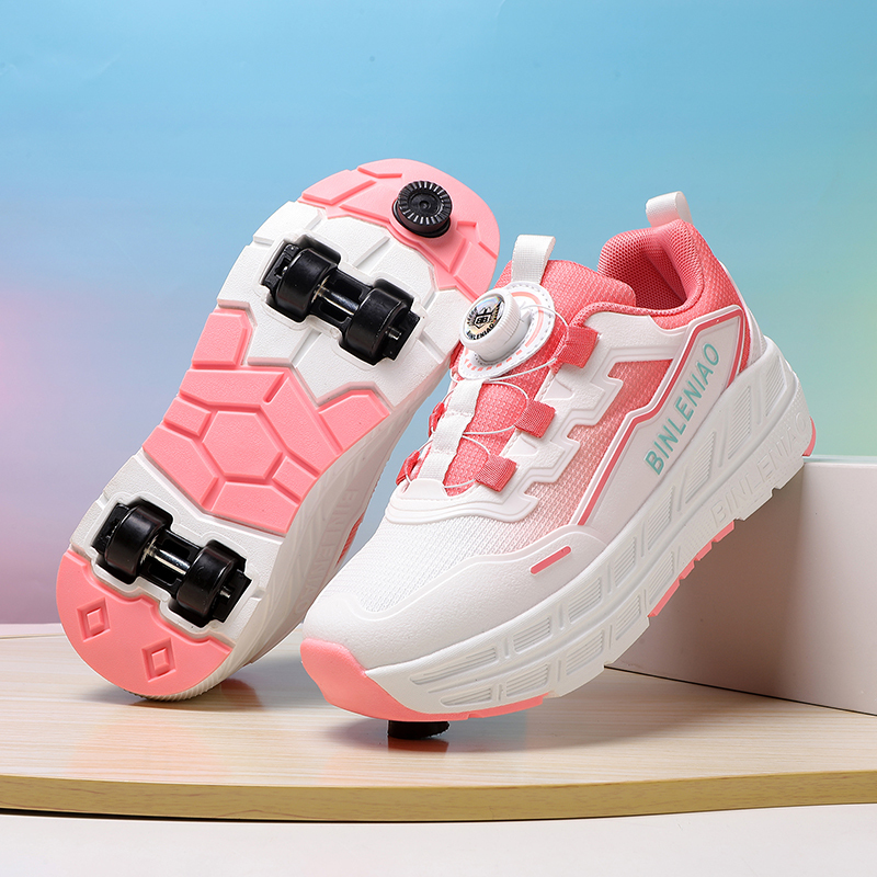 Children's Roller Shoes with Brakes for Girls, Summer Four-Wheel Retractable Invisible Roller Skates for Older Children and Elementary School Students Children's Roller Shoes with Brakes for Girls, Summer Four-Wheel Retractable Invisible Roller Skates for Older Children and Elementary School Students