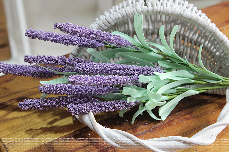 Mô phỏng hoa pe Provence 12 hoa oải hương trang trí hoa chụp đạo cụ 10 - Hoa nhân tạo / Cây / Trái cây hoa hồng giả