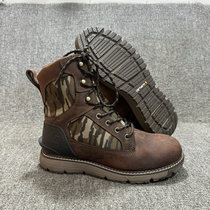 Size 42 shoes outdoor casual work shoes wear-resistant non-slip classic cowhide high-top black mens shoes