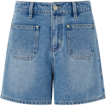 Disennis 2024 summer new style commuter style straight shorts versatile casual pants washed jeans for women