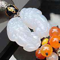 Suitable for Mercedes Benz Bmw Audi Land Rover Jaguar car high-grade pendant Jade Pixiu pendant pendant to protect the safety of men
