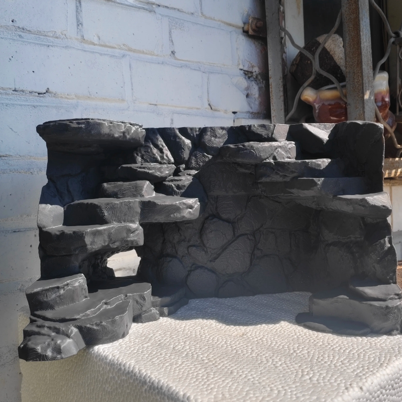 28*16*17 Rock Wall Background Wall for Geckos, Snakes, Turtles, 3D Printed Desert Tank Scene Decoration for Aquariums