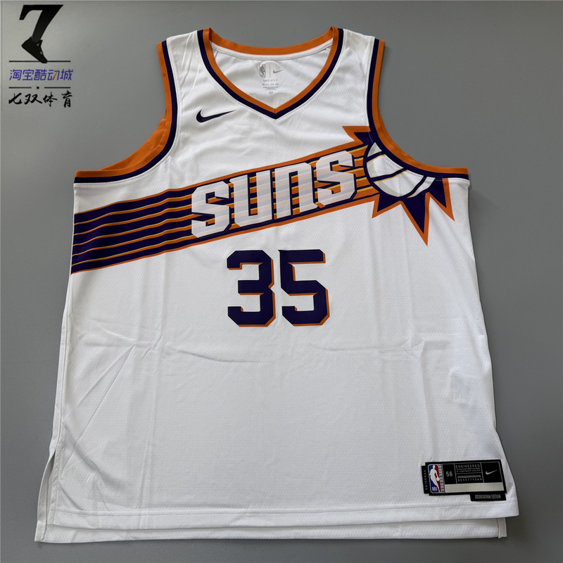 Nike Nba Suns Durant No. 35 Men's Sw Fan Edition Quick-Dry Breathable Jersey Dv4851-104