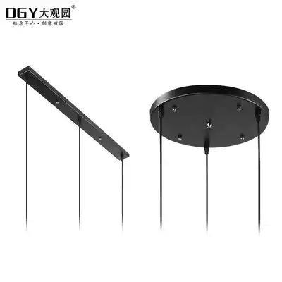 Grand View Garden long strip disc top box accessories black three-head dining room chandelier special lamps hardware