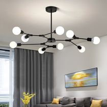 Living room chandelier modern minimalist Nordic lighting creative designer bedroom restaurant personality branches wrought iron lamps