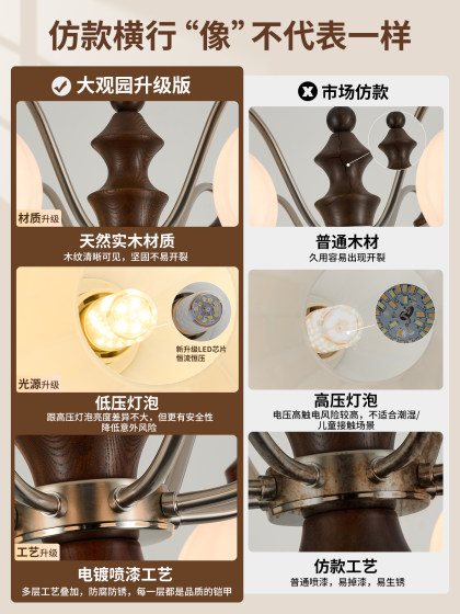French-Style Bamboo Vintage Living Room Chandelier 2026 New Model Retro High-End Ambiance Eye-Protection Hall Lighting Fixture J535