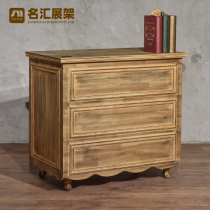 Clothing Store Cashier Desk Wood Front Office Retro Shop Small Bar Table Minima Make Old Solid Wood Wave Side Counter