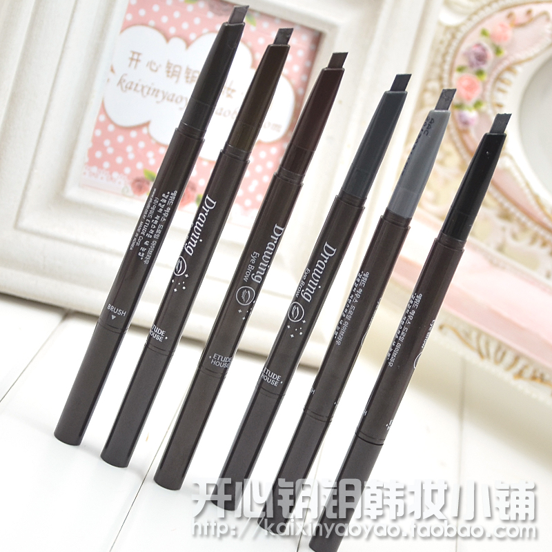 Mua một tặng một etudehouse miễn phí Iti House sử dụng kép bút chì lông mày xoay tự động với bàn chải lông mày không thấm nước dễ tô màu - Bút chì lông mày / Bột / Stick phấn kẻ mày