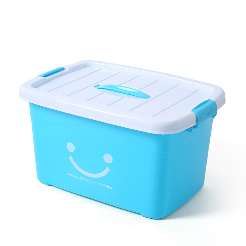 Plastic containing box Large and small number of toy with portable finishing box containing box Dormitory Outdoor student containing box