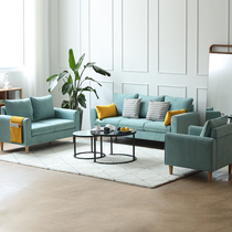 Cloth Sofa small family Type modern minimalist Nordic Living room trio rental house with tech cloth mesh red with small sofa