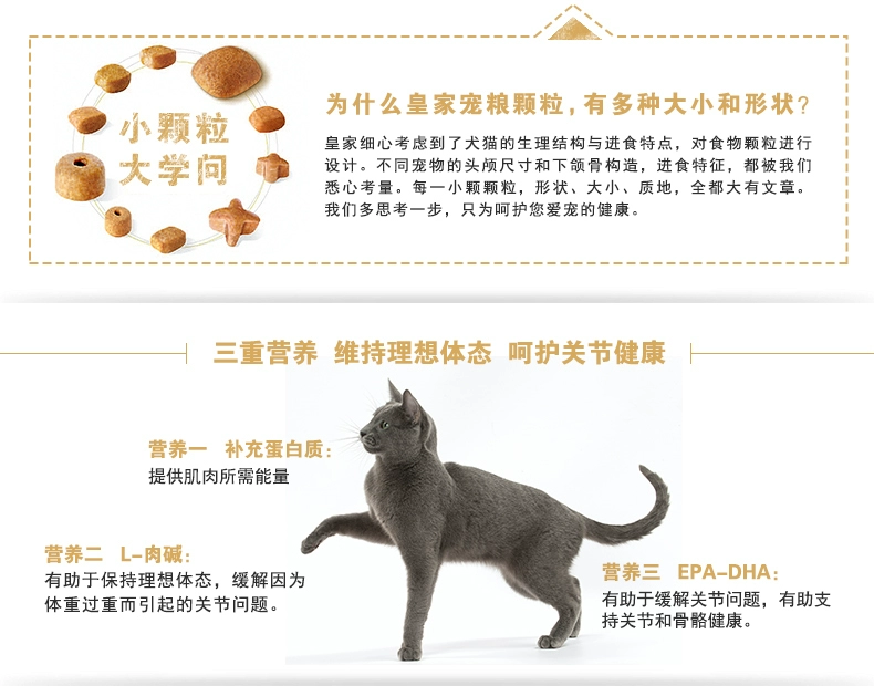 Royal Bs34 Thức ăn cho mèo ngắn của Anh dinh dưỡng vỗ béo kẹp thức ăn đặc biệt cho mèo - Cat Staples
