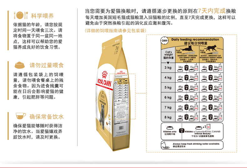 Royal Bs34 Thức ăn cho mèo ngắn của Anh dinh dưỡng vỗ béo kẹp thức ăn đặc biệt cho mèo - Cat Staples Hạt cho mèo trưởng thành