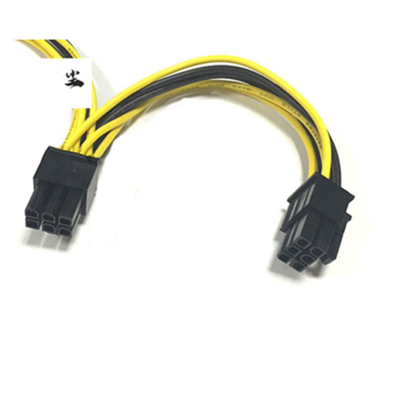 CPU 4pin mother to dual graphics card 6pin public power cord Extension line 18AWG