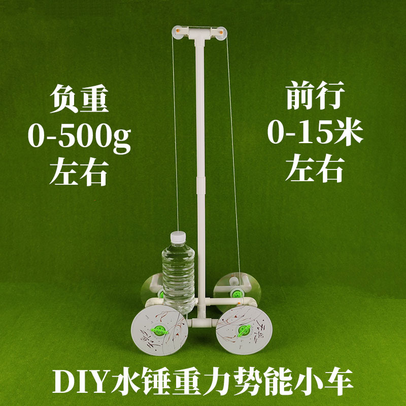 DIY LAOSHU Water Hammer Weight Rubber Band Gravity Return Energy Car Physics Experiment Material Technology Production Invention DIY LAOSHU Water Hammer Weight Rubber Band Gravity Return Energy Car Physics Experiment Material Technology Production Invention