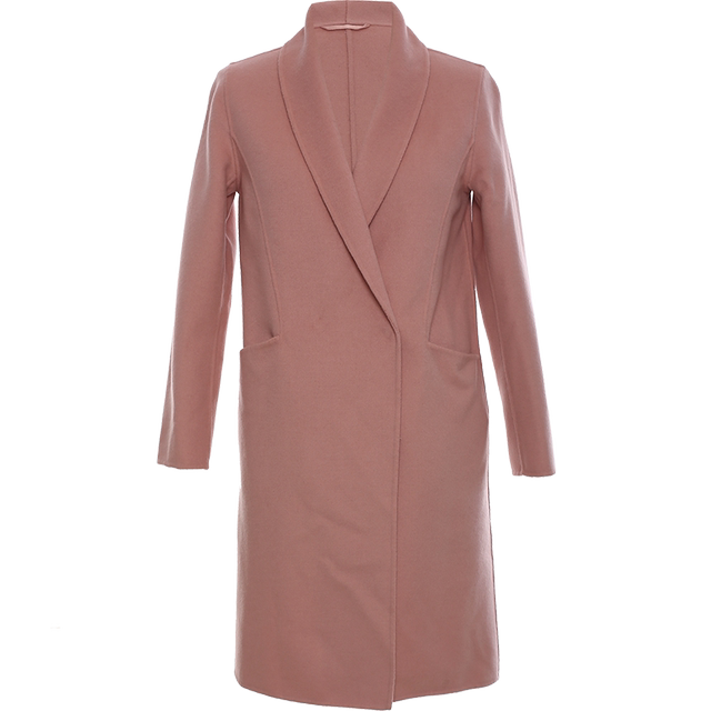 Monsoon simple straight lapel mid-length pure wool double-sided wool coat coat female 8824DA209