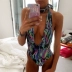 2018 vụ nổ châu Âu và Mỹ khóa một mảnh đồ bơi bikini mới gợi cảm tập hợp áo tắm một mảnh da báo BIKINI bộ bơi liền thân Bộ đồ bơi One Piece