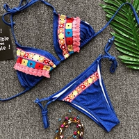 2018 mới totem in tua rua gợi cảm bikini nữ chia tay áo tắm bãi biển bikini bikini áo bơi cho người béo