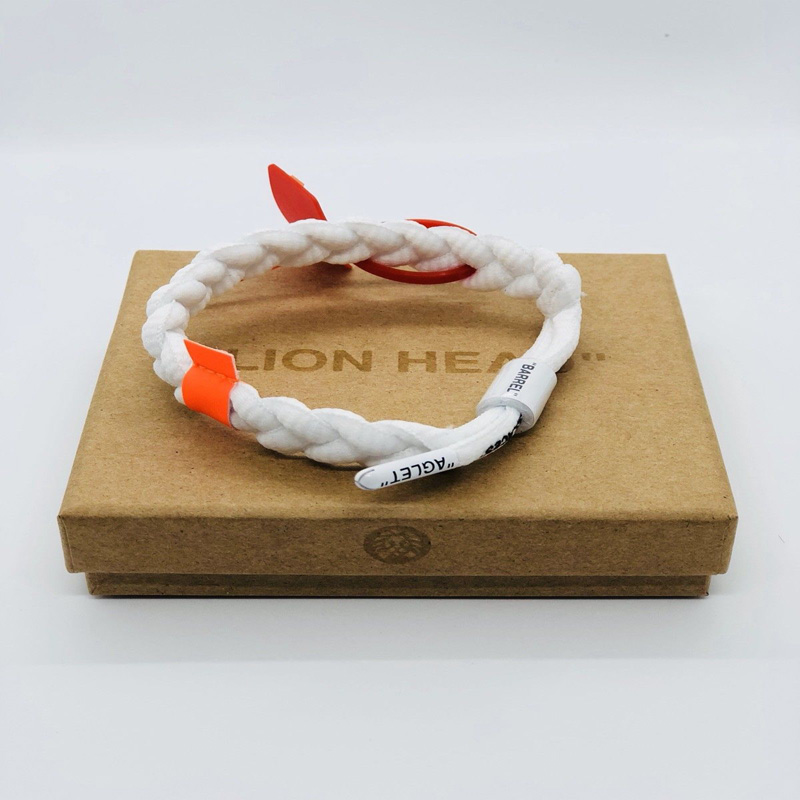 Vòng đeo tay sư tử nhỏ chính hãng của Mỹ OW OFF WHITE X North Card Blue Cặp đôi giới hạn Vòng đeo tay ren - Vòng đeo tay Clasp vòng gỗ huyết long