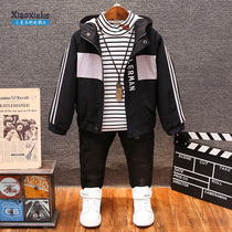 Childrens casual Korean jacket jacket hooded color-dressing jacket jacket handsome autumn Joker shirt