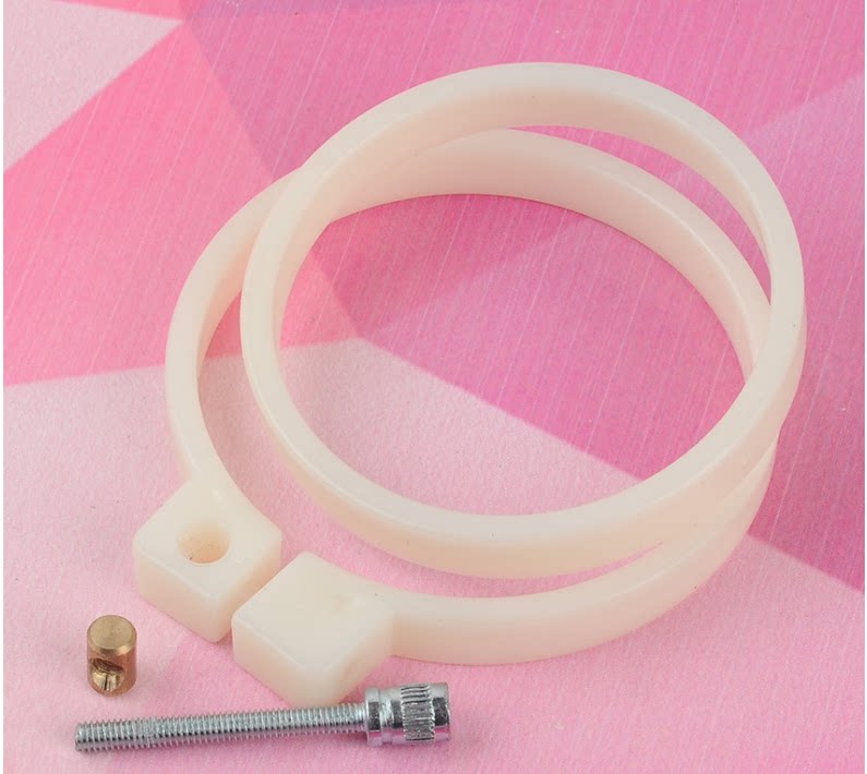 Qingfei milk white imported raw material ABS plastic embroidery stretch embroidery frame cross stitch frame round embroidery frame D15cm