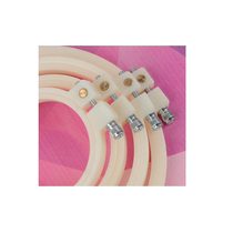 Qingfei milk white imported raw material ABS plastic embroidery frame cross stitch frame round diameter D18cm