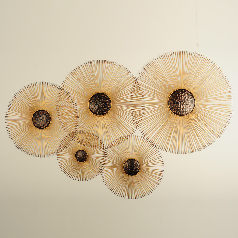 Wrought wrought wall decoration living room background wall pendant creative three-dimensional wall decoration home decoration