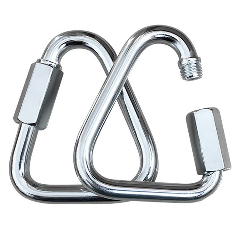 Stainless steel high load-bearing triangle Meilong lock mountaineering rock climbing paraglider quick connection silk buckle master lock hammock hook