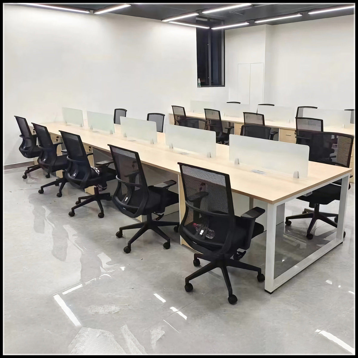 Desk combination simple staff card seat 4 people face-to-face steel frame staff table office can be customized