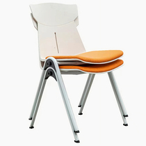 Meeting chair training chair can be stacked with bow shaped simple armrest staff reception office meeting room backroom chair