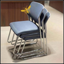 Meeting chair Training Chair Tow-shaped office chair thickening steel tube student training chair stacking Mahjong Chair Staff Chair
