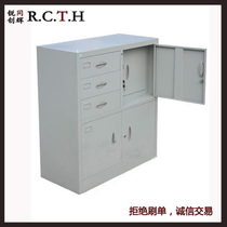 Steel Office Furniture Cabinet Cabinet Tin Cabinet Short Cabinet Thin three bucket drawers Neo password storage steel Archives cabinet