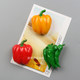 Buy three get one free 3D three-dimensional creative simulation vegetable and fruit refrigerator stickers magnetic stickers home decoration message sticky notes