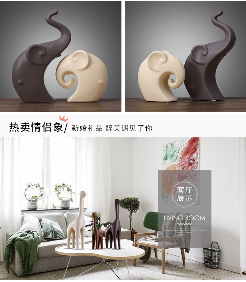Bắc âu phòng khách nhà đồ trang trí gốm sáng tạo máy tính để bàn tủ rượu trang trí đồ trang trí món quà cưới phòng đồ đạc nhỏ phòng khách nhà cấp 4