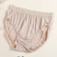 ຜ້າໄຫມ Mulberry plus size traceless fat women's pants underwear maternity mother-aged middle-high-waisted underwear silk briefs