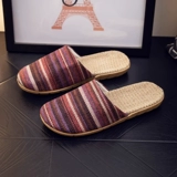 Японские высокие высококачественные тапочки, беззвучная ткань, слайдеры подходит для мужчин и женщин для беременных для домашнего использования, из хлопка и льна