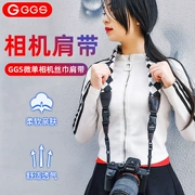 GGS SLR micro camera đơn dây đeo vai Canon Nikon Sony Fuji Olympus dây đeo màu thời trang cá tính khăn quàng cổ có dây đeo - Phụ kiện máy ảnh DSLR / đơn