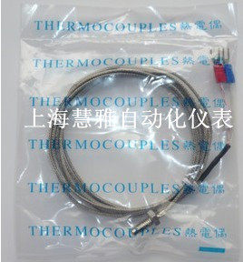 M6 screw type thermocouple M8 temperature sensor K-type E-type J-type 1 meter Shanghai Huiya Instrument