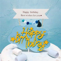 Bake cake decoration cloud cake insert happy birthday cake flag hipster pink cake plug-in