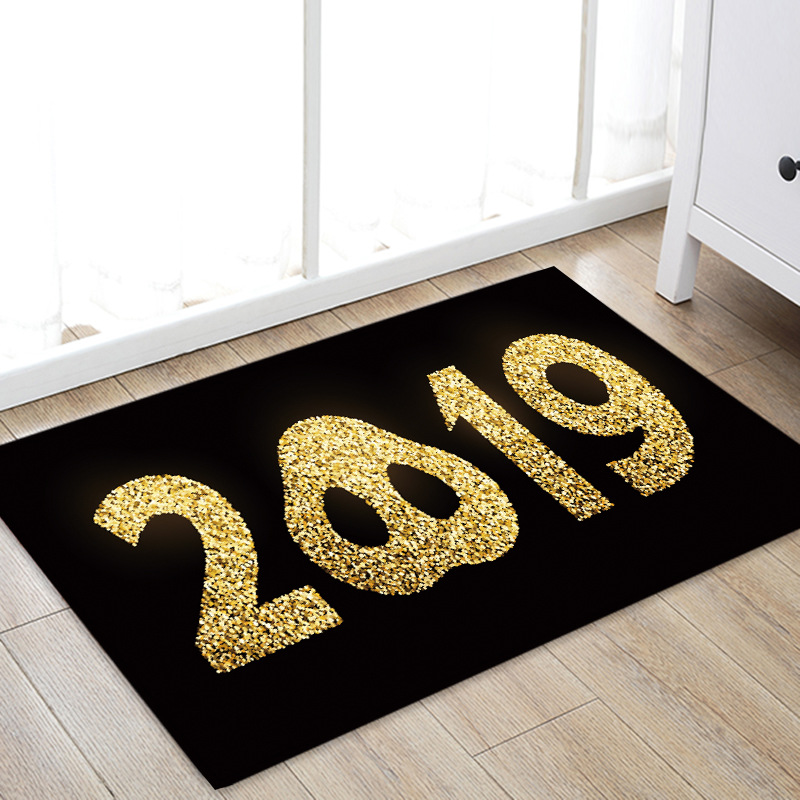 Lễ hội năm mới mat đỏ 2019 lợn năm phim hoạt hình mat cửa nhập cảnh mat nhà chống trượt thấm tham xop